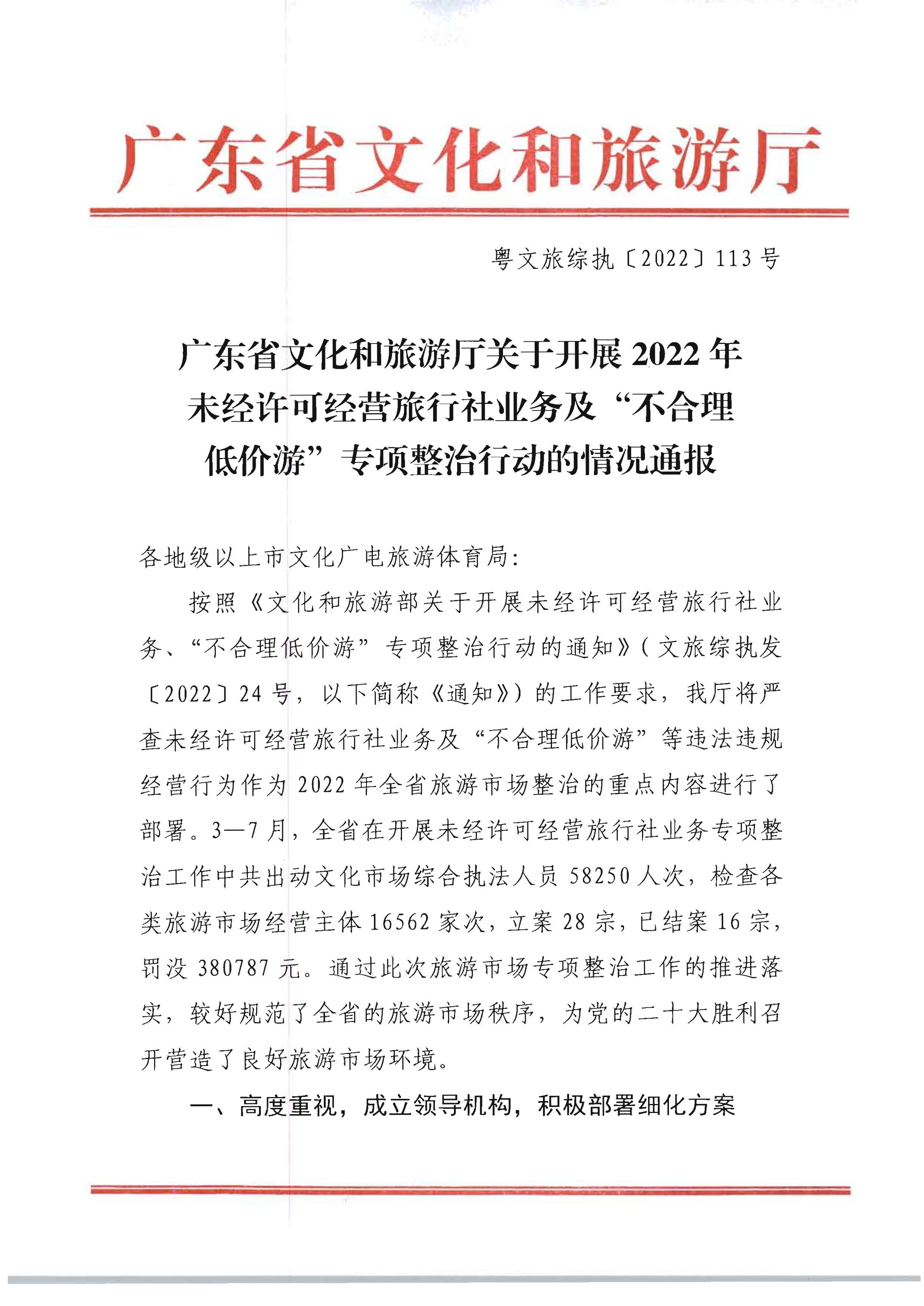 博彩楼
关于开展2022年未经许可经营旅行社业务及“不合理低价游”专项整治行动的情况通报_页面_01.jpg